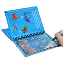 Livro mágico de colorir vários temas com caneta mágica para pintura.