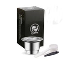 Cápsula de cafeteira expresso de aço inoxidável recarregável