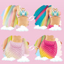 Boneca Barbie Sereia colorida, Mini sereias, kit de Barbie + roupa (Vários modelos)