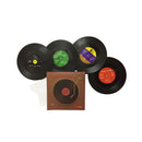 Porta copo de de vinil criativo e retrô