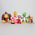 Super Mario Bros PVC Action Figure( Brinquedo e item de colecionador/6 unidades  3-7 cm )