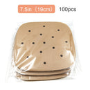 Papéis antiaderentes para Air Fryer de celulose perfurado (100Pc )