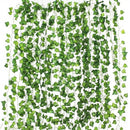 Folhagem de videira,folhagem falsa (Decoração de casa com corda de vime de plástico, Plantas artificiais /12 peças 2M )