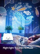 Luminária projetor de estrelas com opção músical (Crie  um ambiente fantasioso para que seu filho durma sozinho)