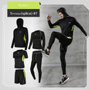 Conjunto masculino para ginástica com compressão esportiva