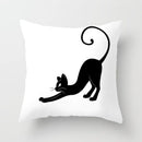 Capa de almofada engraçadas para amantes de gatos / 45cm x  45cm(Decoração de quartos e sala)