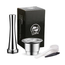 Cápsula de cafeteira expresso de aço inoxidável recarregável
