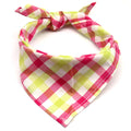 Bandana xadrez estilosa para cachorros pequenos e de médio porte