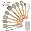 Conjunto de utensílios de cozinha ,material silicone antiaderente e ecológico
