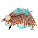 Conjunto de pincéis de maquiagem com 20 unidades (Várias cores vibrantes)