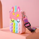 Bolsa infantil colorida,Pop up, temas unicórnio ,frutas( Bolsa anti stress)