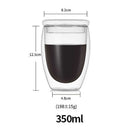 Copo de vidro duplo parede resistente ao calor, JANKNG (Copo de café e cerveja resistente)