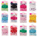 Conjunto com 3 tiaras macias para bebês (Vários estilos e cores)