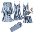 Conjunto de pijama completo com 5 peças ( Presente completo)