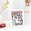 Pintura de diamante por números Kits para crianças unicórnio ,Coruja, alce cristal de strass ( Estimule  o lado artístico do seus filhos )