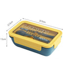 Lancheira de 1100ml para micro-ondas e bolsa (Recipiente de comida portátil de 2 camadas )