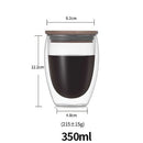Copo de vidro duplo parede resistente ao calor, JANKNG (Copo de café e cerveja resistente)