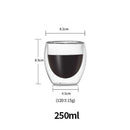 Copo de vidro duplo parede resistente ao calor, JANKNG (Copo de café e cerveja resistente)