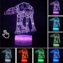 Lâmpada LED  Star Wars,Anime Figura Acrílica 3D