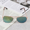 Óculos de sol infantis clássicos unissex com lentes espelhadas e coloridas de 2 a 10 anos(Óculos UV400)