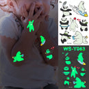 Tatuagem Luminosa para noite,adesivo temporário á Prova D' Água(Tatuagem flourescente)