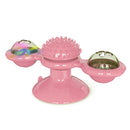 Brinquedo Pet moinho de vento para gatos (Brinquedos giratórios para gato,auxilia a limpeza dos dentes  bola LED )