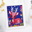 Pintura de diamante por números Kits para crianças unicórnio ,Coruja, alce cristal de strass ( Estimule  o lado artístico do seus filhos )