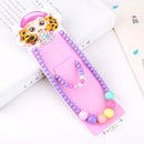 Conjunto de colar, pulseira infantil,estilo sereia, flores e bolinhas..