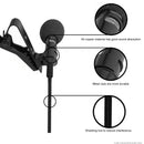 Mini microfone condensador clip-on lapela microfone de lapela com fio para telefone( ideal para conferências, aulas, gravação youtube)