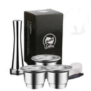 Cápsula de cafeteira expresso de aço inoxidável recarregável