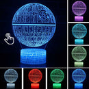 Lâmpada LED  Star Wars,Anime Figura Acrílica 3D