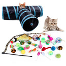 Conjunto de acessórios para interação de gatos ,túnel e brinquedos para animais de estimação.