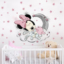 Adesivos de parede para o quarto infantil, aniversário (Mickey e Minnie Mouse,3D Cartoon) )