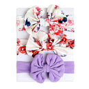Conjunto com 3 tiaras macias para bebês (Vários estilos e cores)