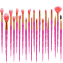 Conjunto de pincéis de maquiagem com 20 unidades (Várias cores vibrantes)