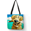 Bolsa reutilizável, casual, para armanezamento de compras, bolsa  personalizadas com estampas de  cachorros