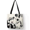 Bolsa reutilizável, casual, para armanezamento de compras, bolsa  personalizadas com estampas de  cachorros