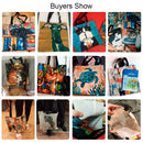 Bolsa reutilizável, casual, para armanezamento de compras, bolsa  personalizadas com estampas de  cachorros