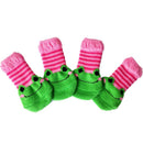 Meias antiderrapantes tricotadas para cães e gatos(Pequeno e médio porte/4 unidades)
