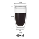 Copo de vidro duplo parede resistente ao calor, JANKNG (Copo de café e cerveja resistente)