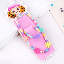 Conjunto de colar, pulseira infantil,estilo sereia, flores e bolinhas..