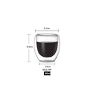 Copo de vidro duplo parede resistente ao calor, JANKNG (Copo de café e cerveja resistente)