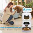 Robô dispensador automático para cães e gatos  3,5 litros comedouro bebedouro de 2 Litros(Gravação de voz)