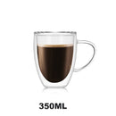 Copo de vidro duplo parede resistente ao calor, JANKNG (Copo de café e cerveja resistente)