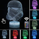 Lâmpada LED  Star Wars,Anime Figura Acrílica 3D