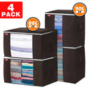 Bolsa organizacional de armazenamento de roupa(90L ,ótima capacidade/ 4 unidades)