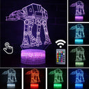 Lâmpada LED  Star Wars,Anime Figura Acrílica 3D