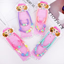 Conjunto de colar, pulseira infantil,estilo sereia, flores e bolinhas..