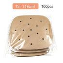 Papéis antiaderentes para Air Fryer de celulose perfurado (100Pc )