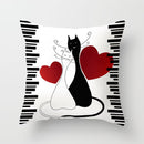 Capa de almofada engraçadas para amantes de gatos / 45cm x  45cm(Decoração de quartos e sala)